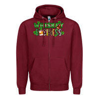 Burgundy Whiskey business St. Patrick's Day Zipper Hoodie - CowGirlArtShop