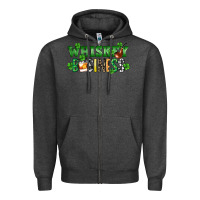 Charcoal Heather Whiskey business St. Patrick's Day Zipper Hoodie - CowGirlArtShop