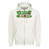 Oatmeal Heather Whiskey business St. Patrick's Day Zipper Hoodie - CowGirlArtShop