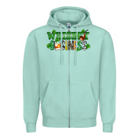 Seafoam Whiskey business St. Patrick's Day Zipper Hoodie - CowGirlArtShop