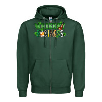 Sports Green Whiskey business St. Patrick's Day Zipper Hoodie - CowGirlArtShop