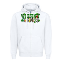 White Whiskey business St. Patrick's Day Zipper Hoodie - CowGirlArtShop