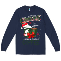 Navy All I Want For Christmas Is You Just Kidding I Want Coffee Long Sleeve Tee - Bettercallsaul