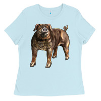Baby Blue Duroc Pig Ladies Tee - LillyAllenDesigns