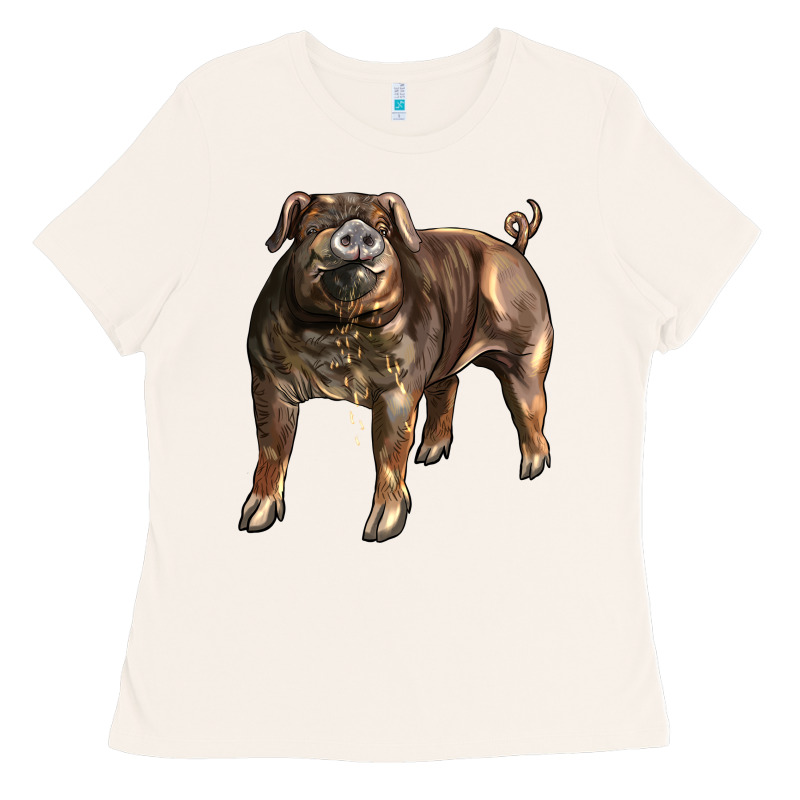 Duroc Pig Ladies Tee by LillyAllenDesigns | Teevron