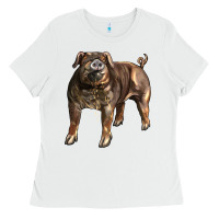 White Duroc Pig Ladies Tee - LillyAllenDesigns