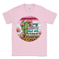 Bubblegum Pink my students are on point round earring Classic Tee - BundleAndBundleShop