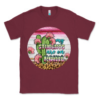 Burgundy my students are on point round earring Classic Tee - BundleAndBundleShop