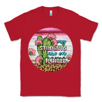 Red my students are on point round earring Classic Tee - BundleAndBundleShop