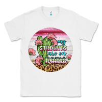 White my students are on point round earring Classic Tee - BundleAndBundleShop