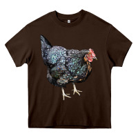 Chocolate Brown jersey giant chicken Heavy Core Tee - LillyAllenDesigns