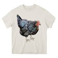 Cream jersey giant chicken Heavy Core Tee - LillyAllenDesigns