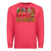 Cardinal Santa's Favorite Bus Driver Premium Sweatshirt - BundleAndBundleShop