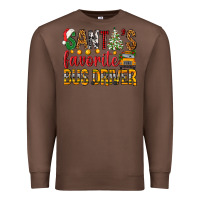Chestnut Santa's Favorite Bus Driver Premium Sweatshirt - BundleAndBundleShop