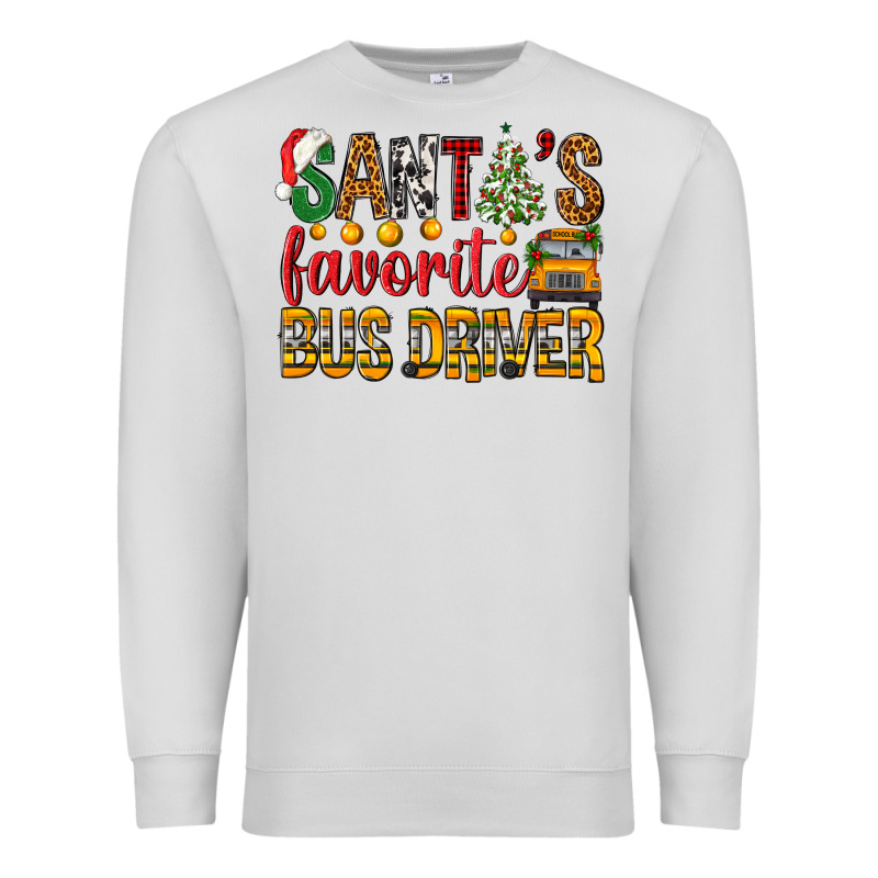 Santa's Favorite Bus Driver Premium Sweatshirt by BundleAndBundleShop | Teevron