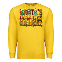Lemon Santa's Favorite Bus Driver Premium Sweatshirt - BundleAndBundleShop