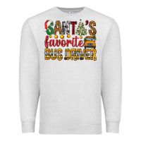 Oatmeal Heather Santa's Favorite Bus Driver Premium Sweatshirt - BundleAndBundleShop
