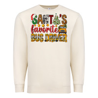 Sandshell Santa's Favorite Bus Driver Premium Sweatshirt - BundleAndBundleShop
