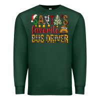 Sports Green Santa's Favorite Bus Driver Premium Sweatshirt - BundleAndBundleShop
