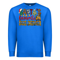 True Royal Santa's Favorite Bus Driver Premium Sweatshirt - BundleAndBundleShop