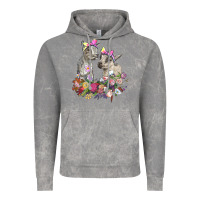 Cloud Rock floral baby goats Vintage Hoodie - RanaPortraitStore
