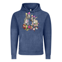 Vintage Denim floral baby goats Vintage Hoodie - RanaPortraitStore