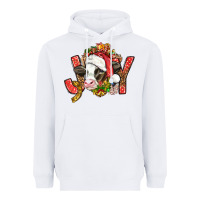 White joy christmas with cow bbs Heavyweight Hoodie - BundleAndBundleShop