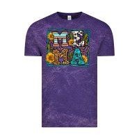 Cloud Purple western leopard mema Vintage Tee - LillyAllenDesigns