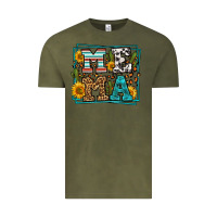 Vintage Olive western leopard mema Vintage Tee - LillyAllenDesigns
