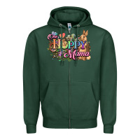 Sports Green One hoppy mama easter day Zipper Hoodie - HowdyJamesFarm