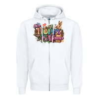 White One hoppy mama easter day Zipper Hoodie - HowdyJamesFarm