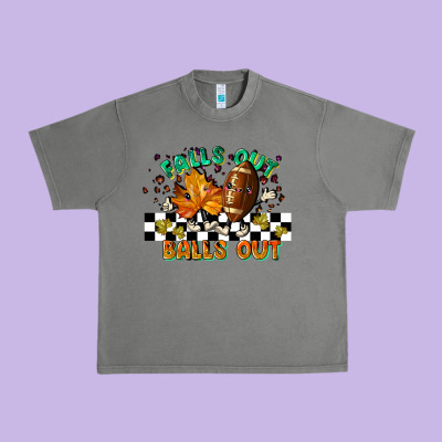 Falls Out Balls Out Urban Heavy Tee Designed By Lillyallendesigns