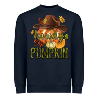 Navy Howdy Pumpkin Heavyweight Sweatshirt - texasbilliewilder