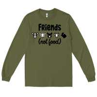 Army Green Friends not Food Long Sleeve Tee - Bettercallsaul
