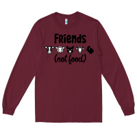 Burgundy Friends not Food Long Sleeve Tee - Bettercallsaul