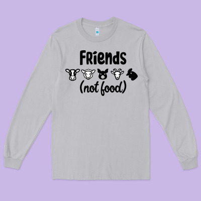 Friends Not Food Long Sleeve Tee Designed By Bettercallsaul