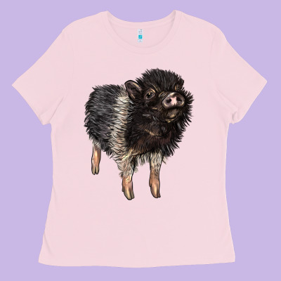 Baby Hampshire Pig Ladies Tee Designed By Lillyallendesigns