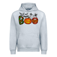 Heather Grey boo halloween Urban Hoodie - CowhideDigitalArt