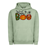 Pigment Oil Green boo halloween Urban Hoodie - CowhideDigitalArt