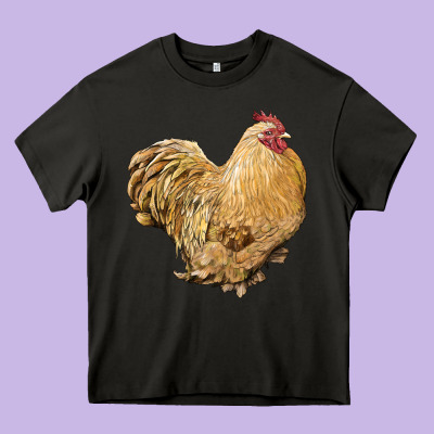 Cochin Rooster Heavy Core Tee Designed By Lillyallendesigns