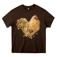 Chocolate Brown cochin rooster Heavy Core Tee - LillyAllenDesigns