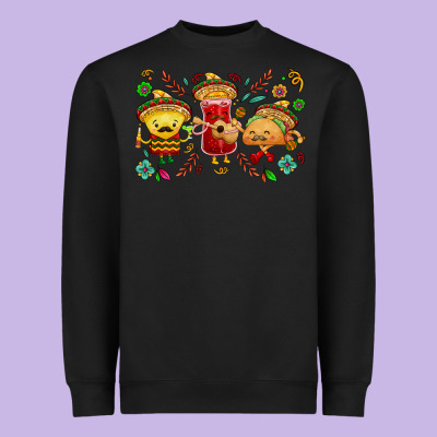 Mexican Taco Nacho And Souce Heavyweight Sweatshirt Designed By Nancycooperartshop