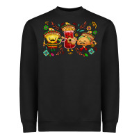 Black Mexican taco nacho and souce Heavyweight Sweatshirt - NancyCooperArtShop
