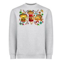 Heather Grey Mexican taco nacho and souce Heavyweight Sweatshirt - NancyCooperArtShop