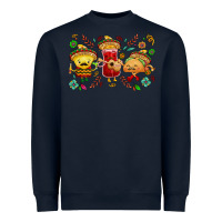 Navy Mexican taco nacho and souce Heavyweight Sweatshirt - NancyCooperArtShop