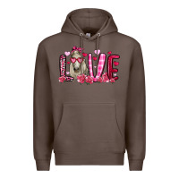 Coffee valentines day love horse Premium Hoodie - OliviaCreatesArt