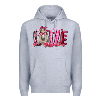 Heather Grey valentines day love horse Premium Hoodie - OliviaCreatesArt