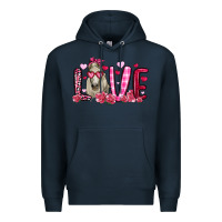 Navy valentines day love horse Premium Hoodie - OliviaCreatesArt