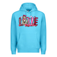 Ocean Blue valentines day love horse Premium Hoodie - OliviaCreatesArt