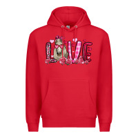 Red valentines day love horse Premium Hoodie - OliviaCreatesArt
